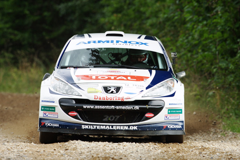 Christian Jensen jagter årets første sejr ved Expopartner Arminox Rally.
(Foto: Johnny Pedersen)